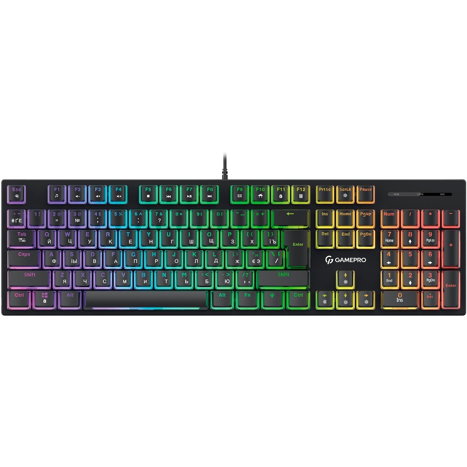 Клавиатура механическая игровая GamePro MK85R 104 клавиши USB Red Switch RGB Black (34618312)
