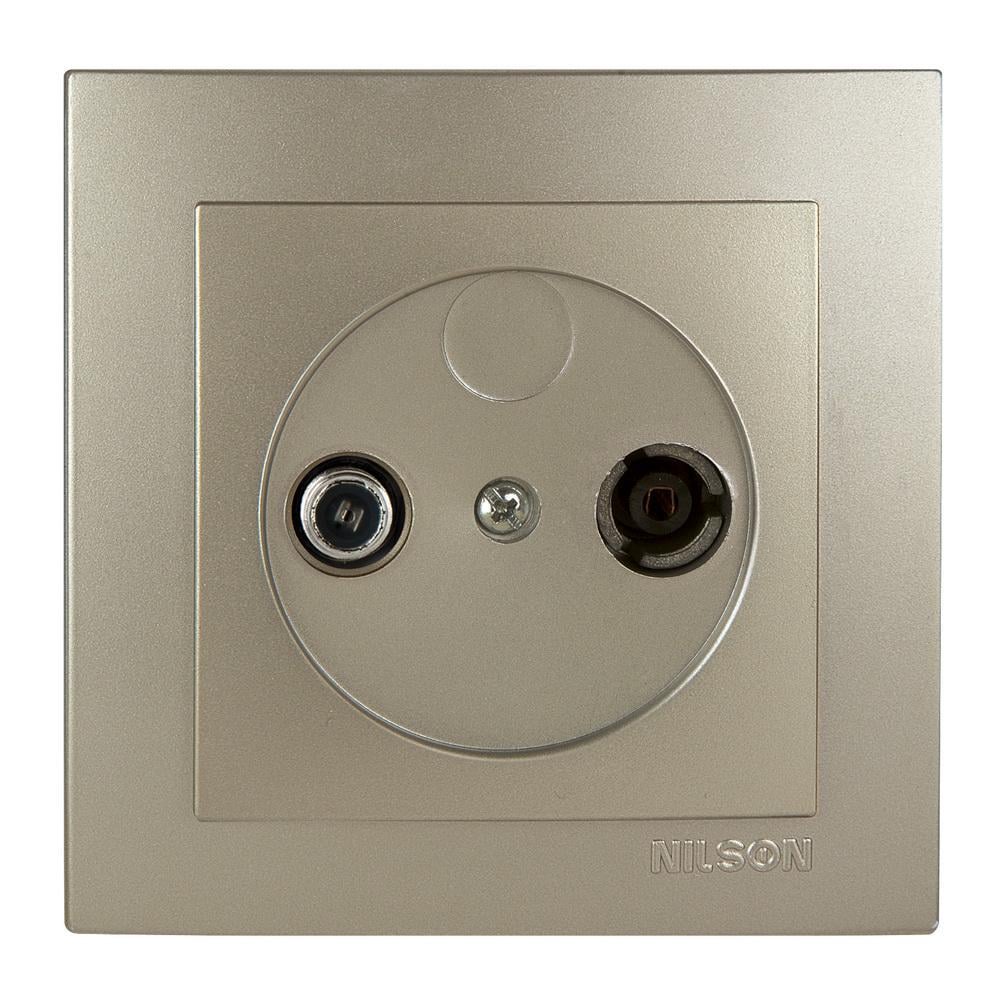 Розетка Nilson Touran TV-SAT Золотой (24151037)