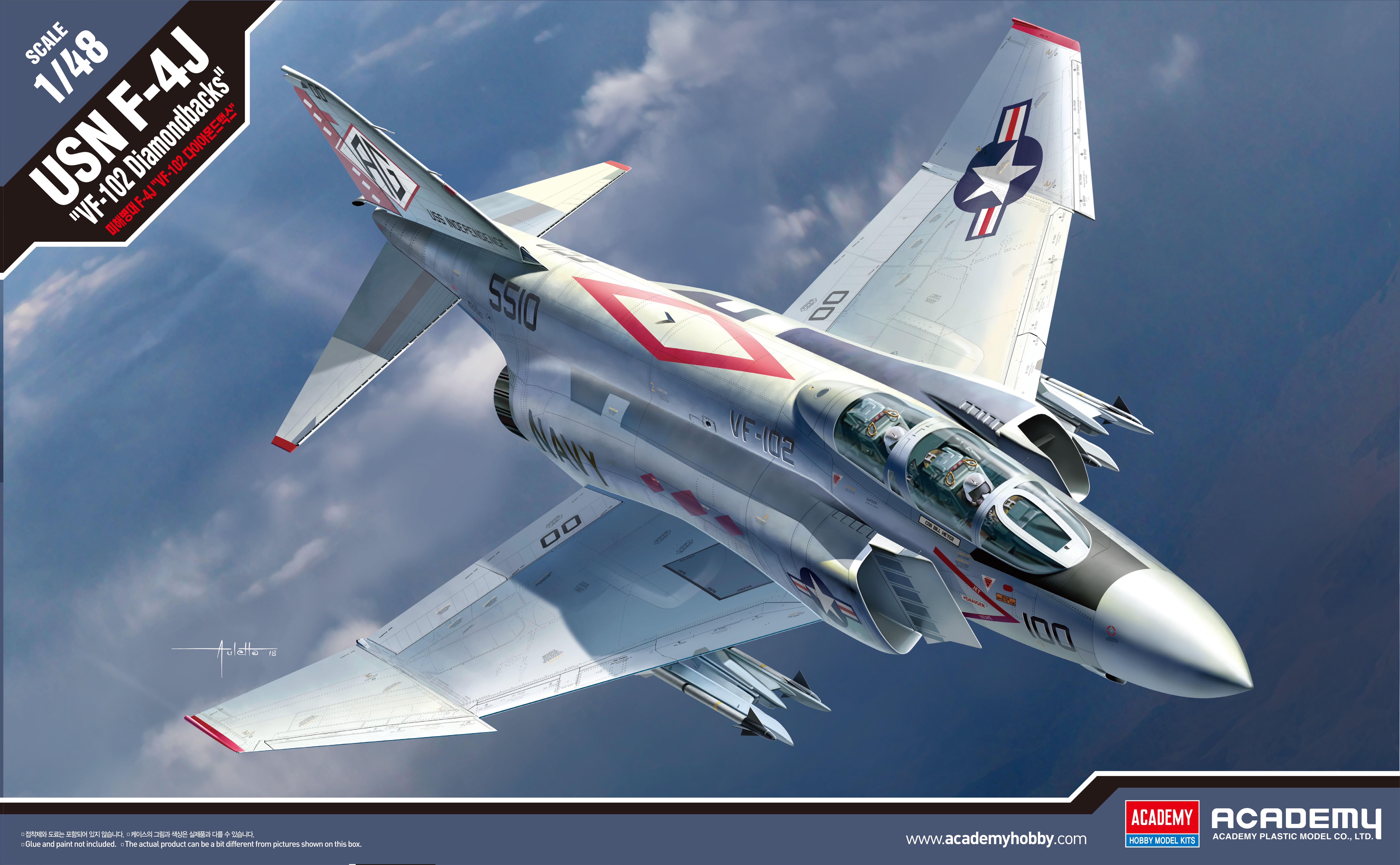 Сборная модель Academy USN F-4J VF-102 Diamondbacks 1:48 (12323)