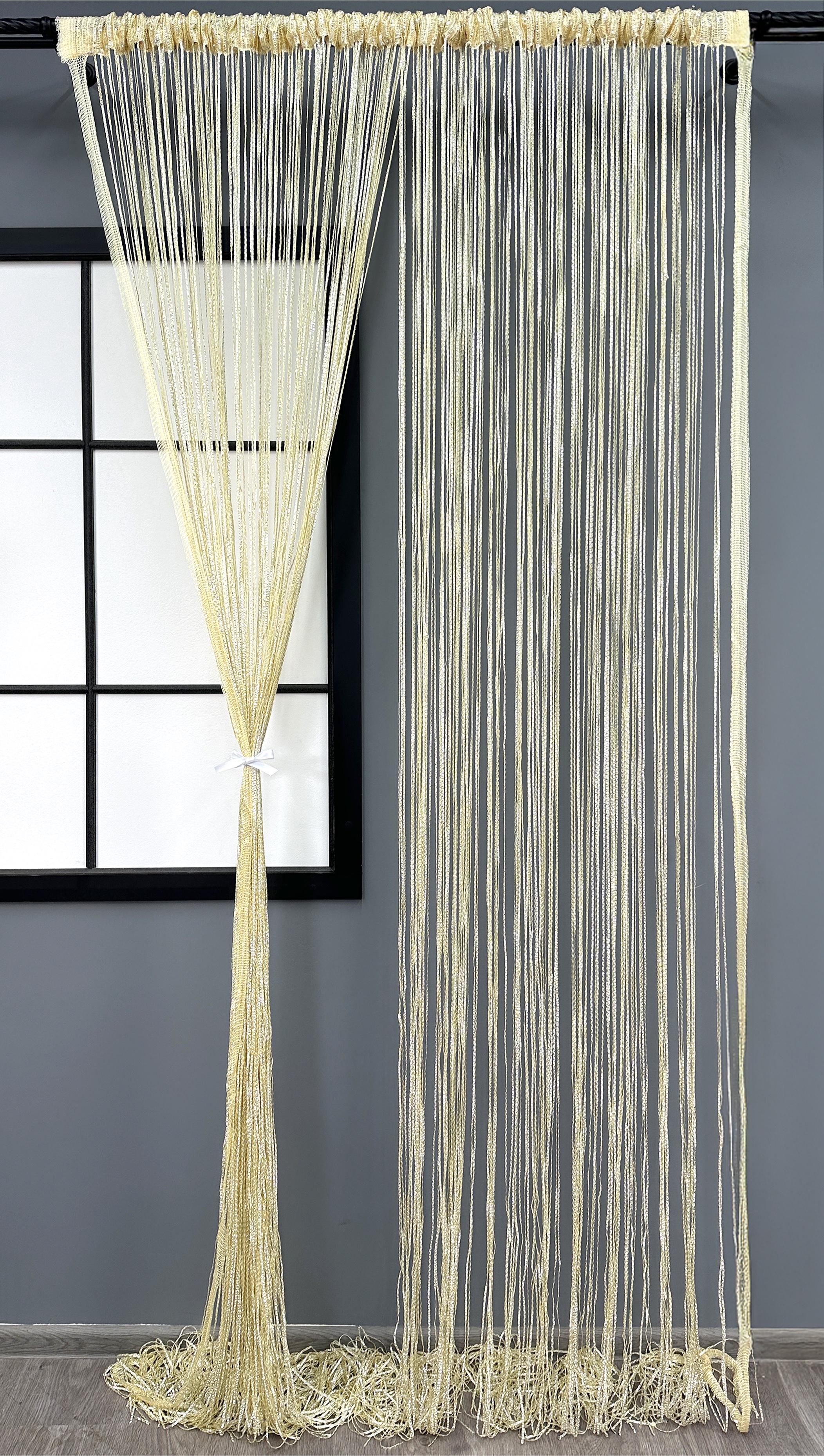 Шторы-нити Rovi Premium с люрексом 300х300 см Кремовый (61-116) - фото 1 Шторы-нити Rovi Premium с люрексом 300х300 см Кремовый (61-116) - фото 1