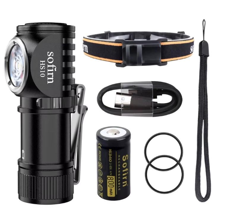 Ліхтар налобний Sofirn HS10 LH351D 90CRI 1100lm 5000K з акумулятором Black (AWN-00221) Ліхтар налобний Sofirn HS10 LH351D 90CRI 1100lm 5000K з акумулятором Black (AWN-00221)