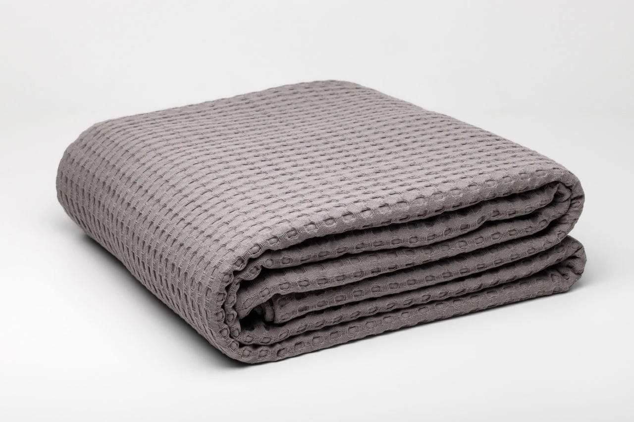 Плед вафельный HYGG семейный 230х250 см Серо-бежевый (311198) - фото 1 Плед вафельный HYGG семейный 230х250 см Серо-бежевый (311198) - фото 1