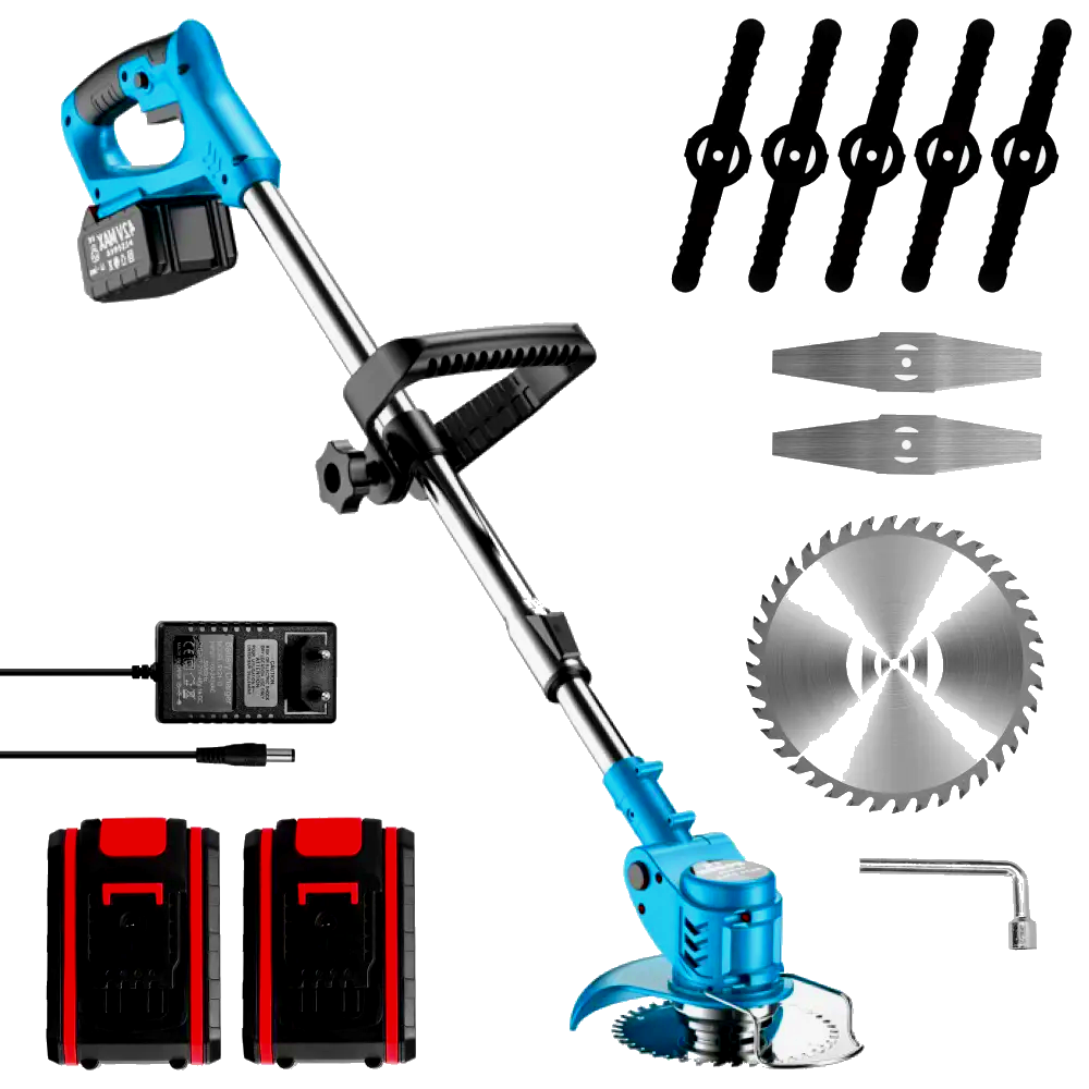 Газонокосилка аккумуляторная с колесами 2хАКБ (25579013)