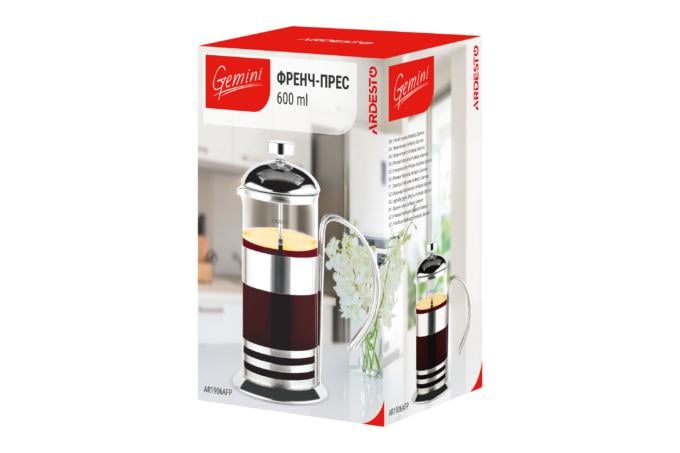 Френч-прес ARDESTO Gemini Asti AR1906AFP - фото 3 Френч-прес ARDESTO Gemini Asti AR1906AFP - фото 3