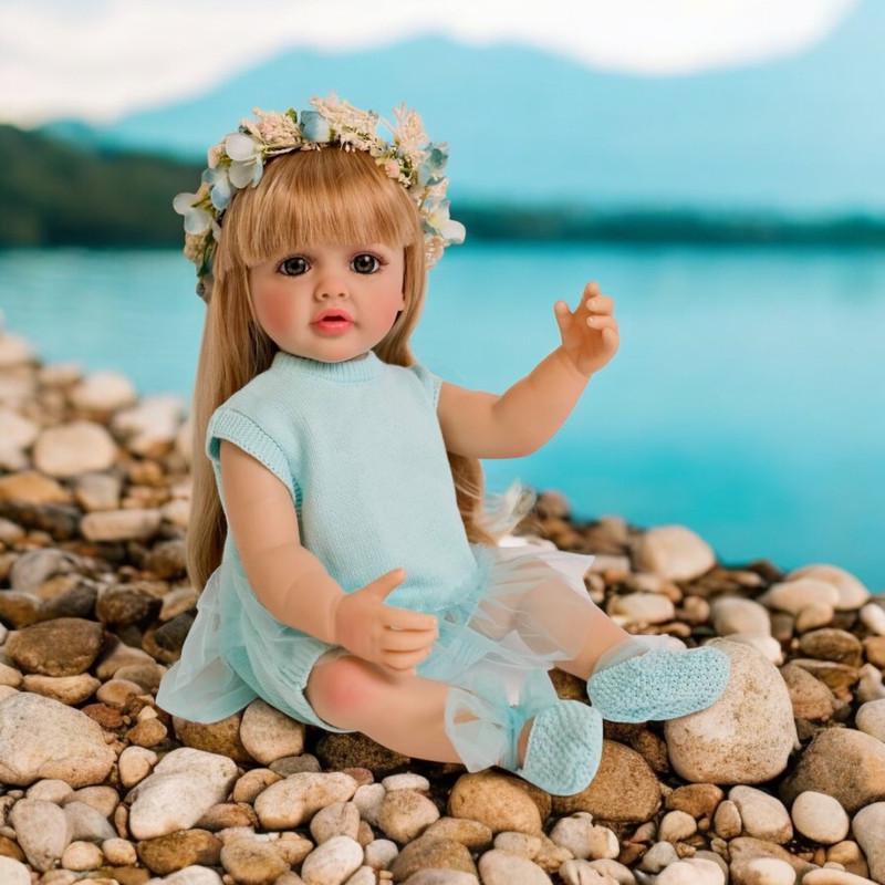 Лялька Кароліна Reborn Doll Вінілова можна купати