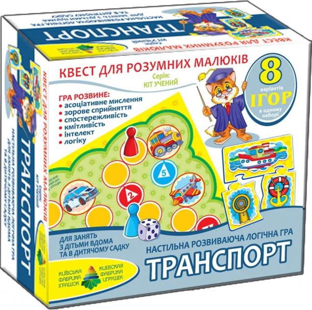 Настільна гра -квест Енергія+ Транспорт ігрове поле/набір тематичних головоломок/2 фішки/кубик (MTT-114132)