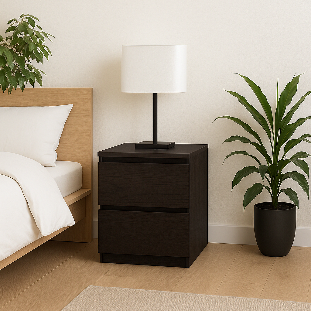 Тумба приліжкова MEBEX на 2 шухляди 50х40х54,4 см Венге магія (VS2B500VM) - фото 2 Тумба приліжкова MEBEX на 2 шухляди 50х40х54,4 см Венге магія (VS2B500VM) - фото 2