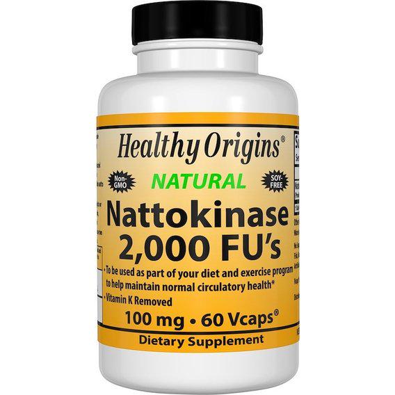 Комплекс для профилактики давления и кровообращения Healthy Origins Nattokinase 100 мг 60 Caps
