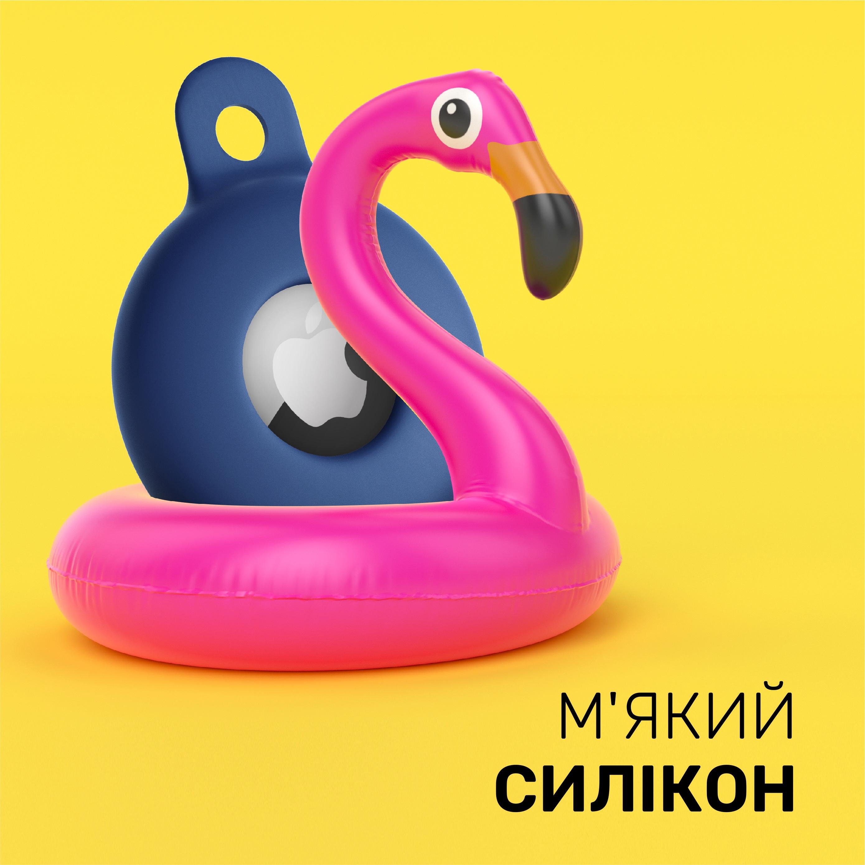 Комплект чехол-брелок Kayfovo WDB2 для Apple AirTag с карабином 2 шт. Silicone White/Dark Blue (28649) - фото 6 Комплект чехол-брелок Kayfovo WDB2 для Apple AirTag с карабином 2 шт. Silicone White/Dark Blue (28649) - фото 6