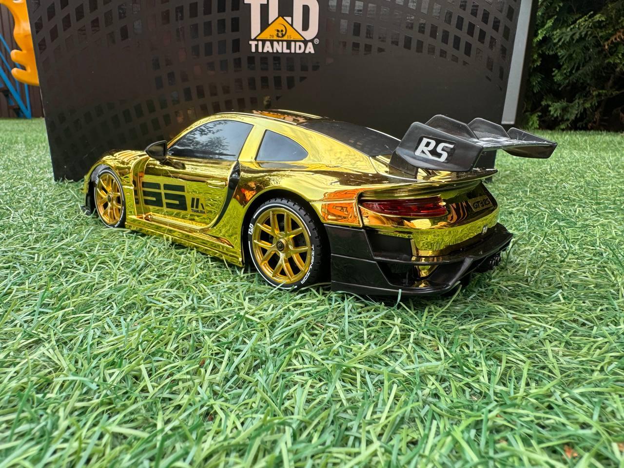 Машинка на радиоуправлении для дрифта Porsche GT3RS 1:18 полноприводная со светодиодной подсветкой Gold (mj3-ibq-f6y) - фото 4 Машинка на радиоуправлении для дрифта Porsche GT3RS 1:18 полноприводная со светодиодной подсветкой Gold (mj3-ibq-f6y) - фото 4