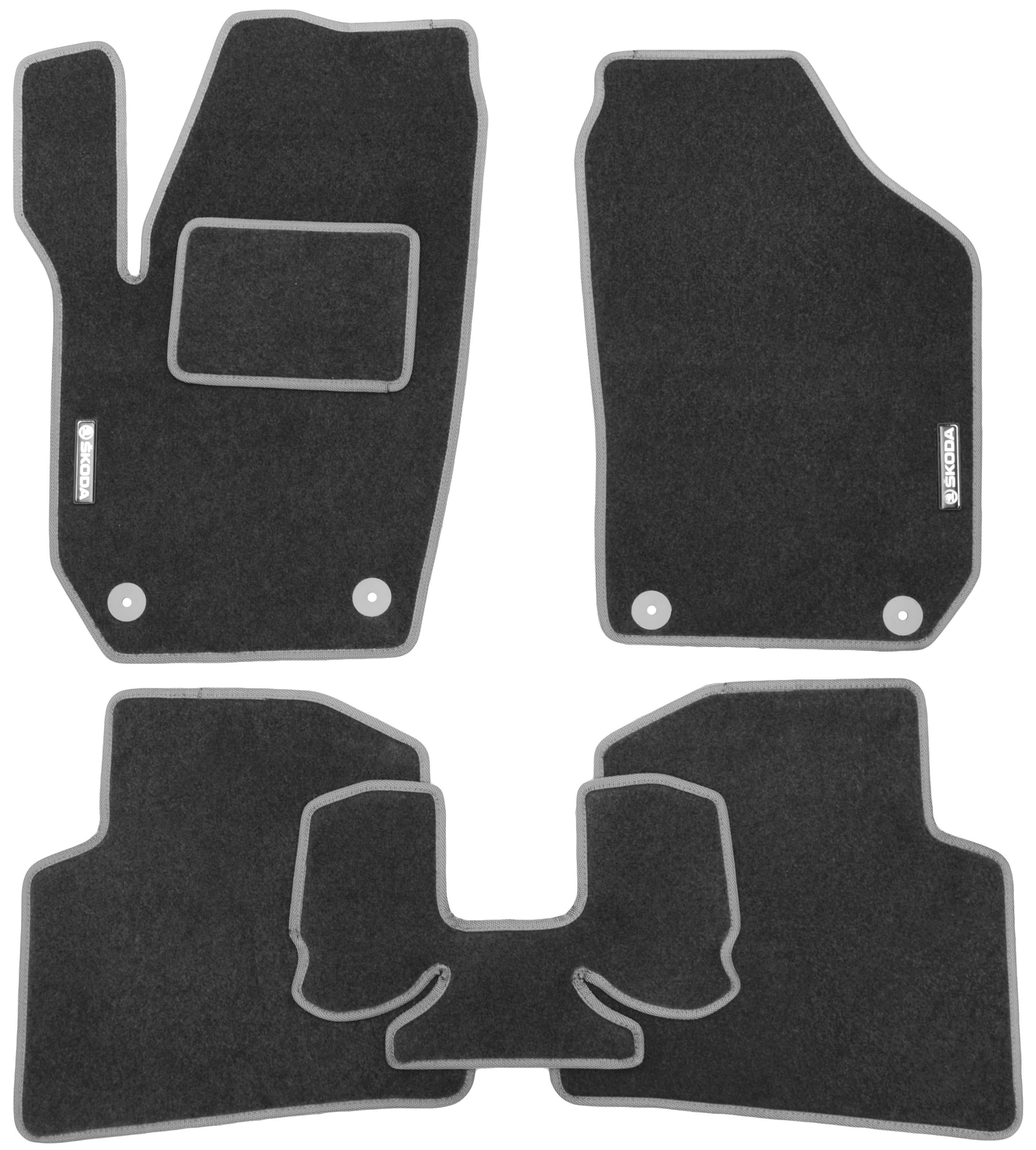 Коврики в салон для Skoda Fabia II '07-14 текстильные Серый