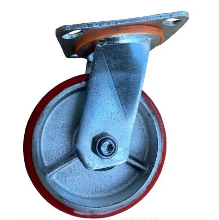 Колесо поворотное чугун с полиуретаном 125 мм (32781748)