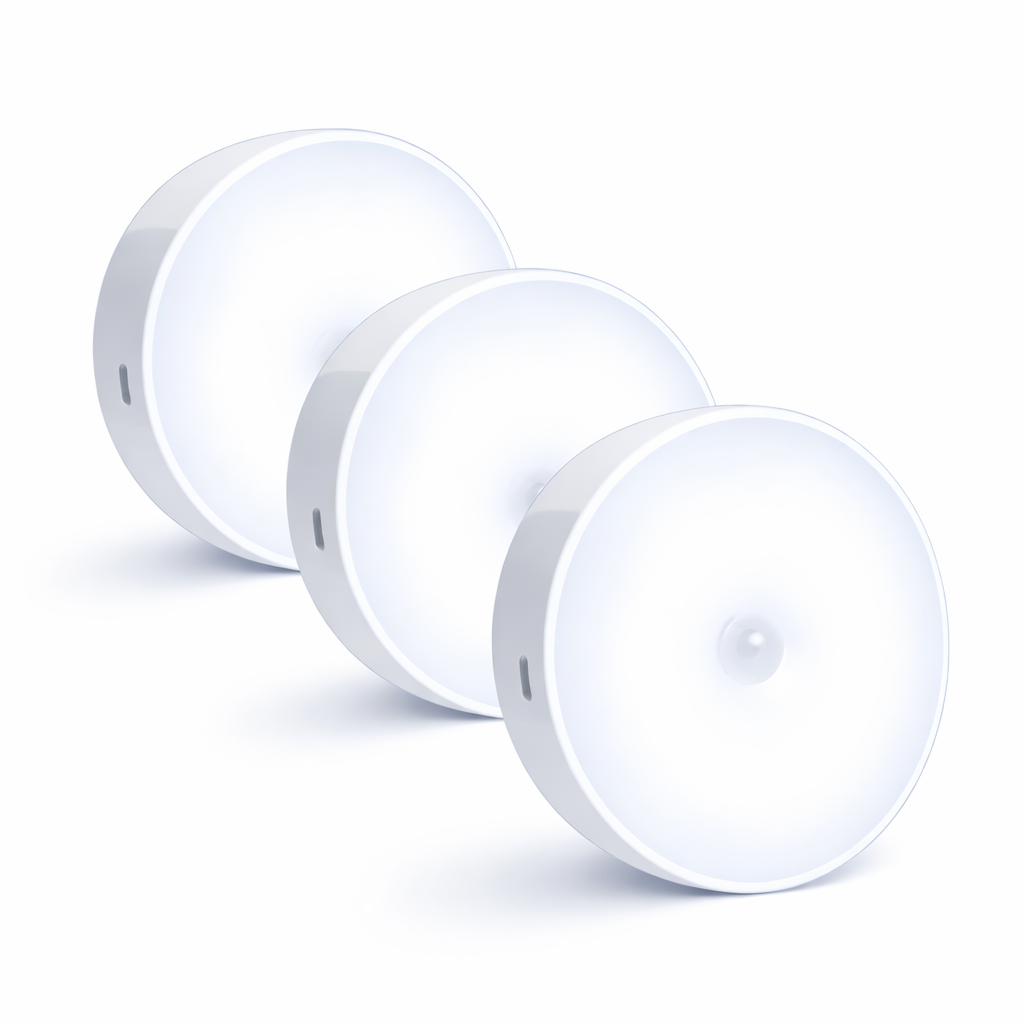 Ночник LED USB с датчиком движения холодный белый свет 3 шт.