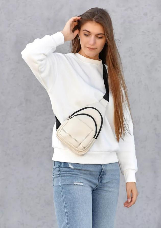 Жіноча сумка Sambag Polo Brooklyn Молочний (83111011)