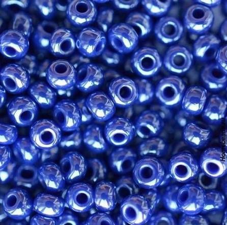 Бисер Peciosa 285/38050 №10 жемчужный 5 г Синий королевский (24276935)