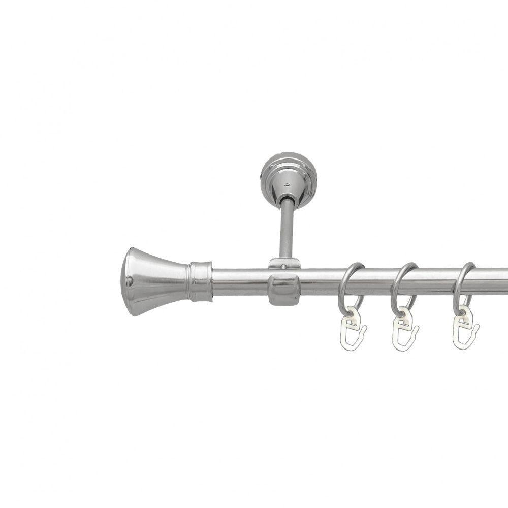 Карниз Orvit Люксор однорядный гладкий 16 мм 160 см Хром (7387663)