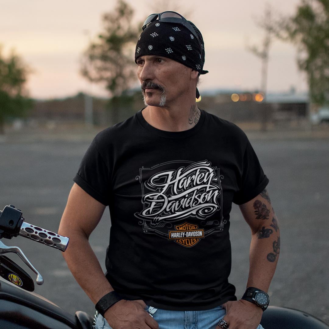 Футболка унисекс Harley Davidson Calligraphy 3XL Черный (00000011399)