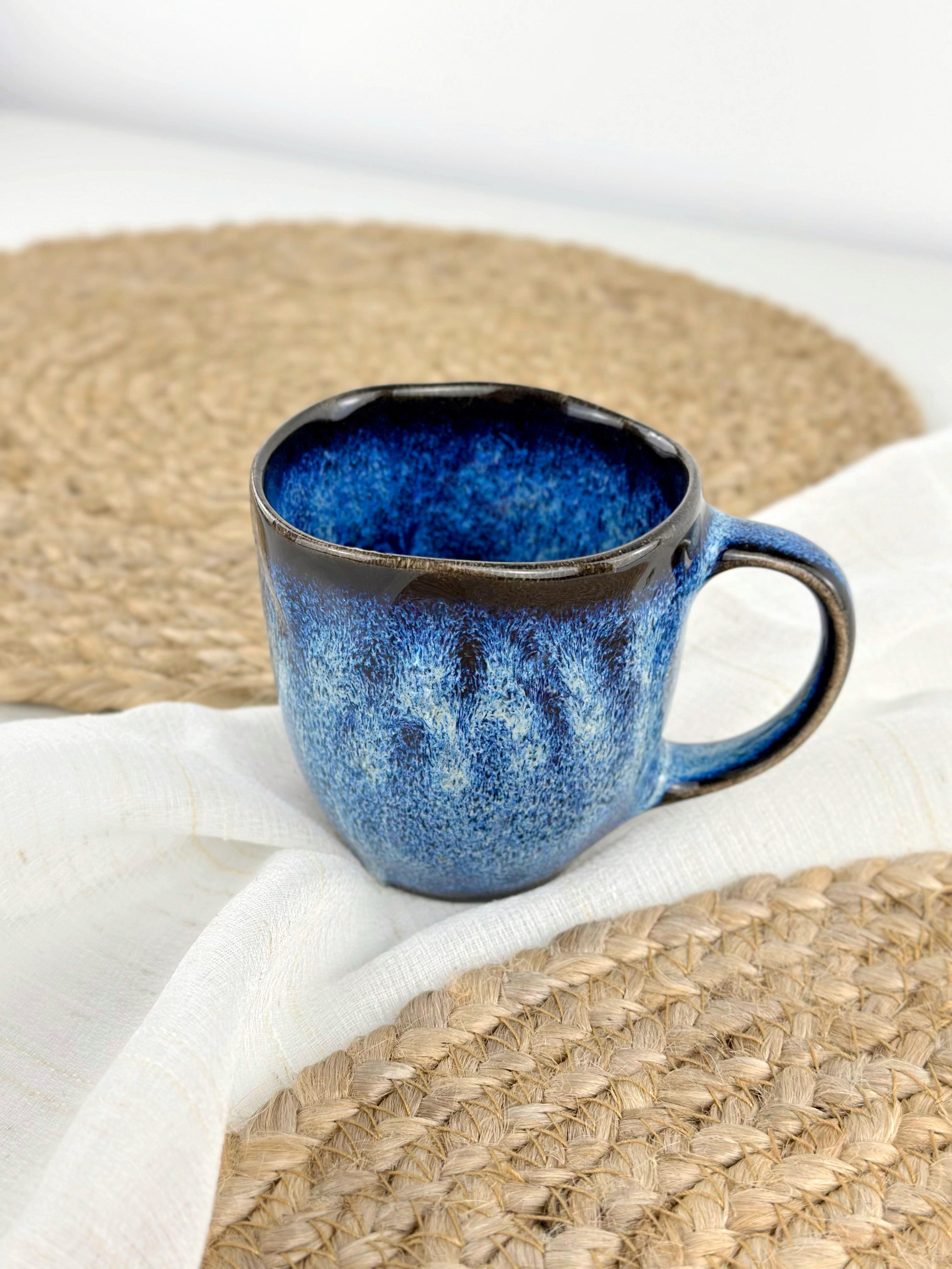 Чашка высокая глиняная Гражда 0,25л Синий (17005-8)