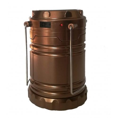 Ліхтар кемпінгові та powerbank Camping Mh-5800 T на сонячній батареї Коричневий (22210)