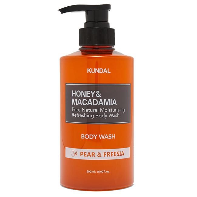 Гель для душа питательный ароматический Kundal Honey & Macadamia Body Wash Pear & Freesia 500 мл (8809568254057)