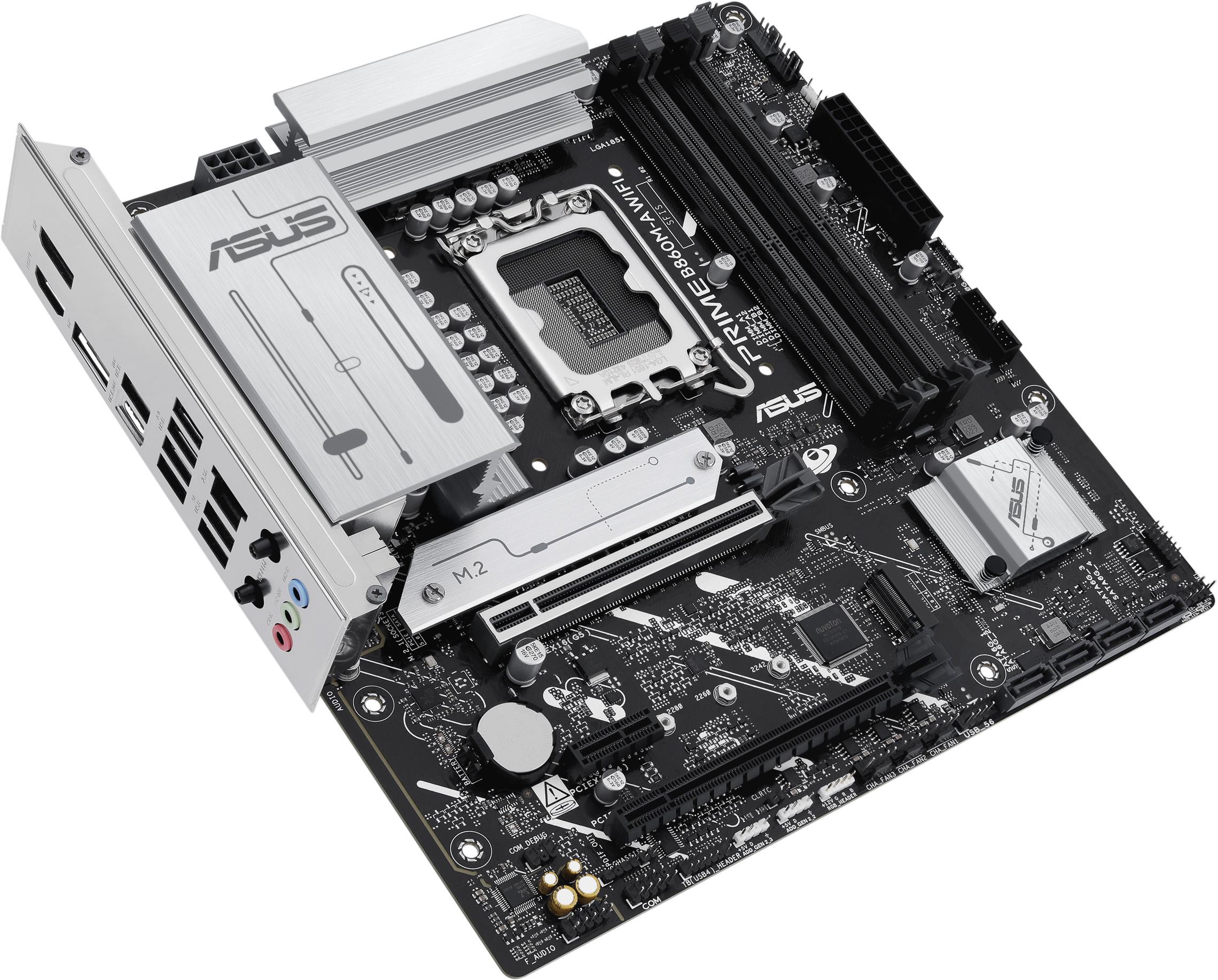 Материнская плата ASUS Intel B860 Socket 1851 MicroATX DDR5 PCIe 5.0 (PRIME B860M-A WIFI) - фото 2