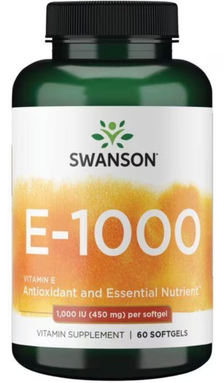 Витамин Е Swanson Vitamin E 1000 ME 450 мг 60 softgel