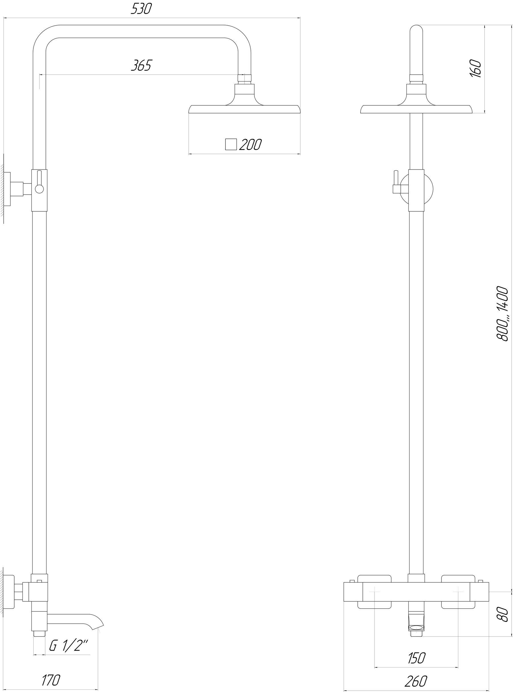 Душова система Globus Lux GLM-0041T - фото 2