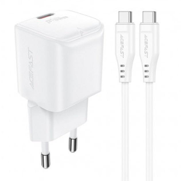 Зарядний пристрій Acefast A77 PD USB-C 30W White - фото 1