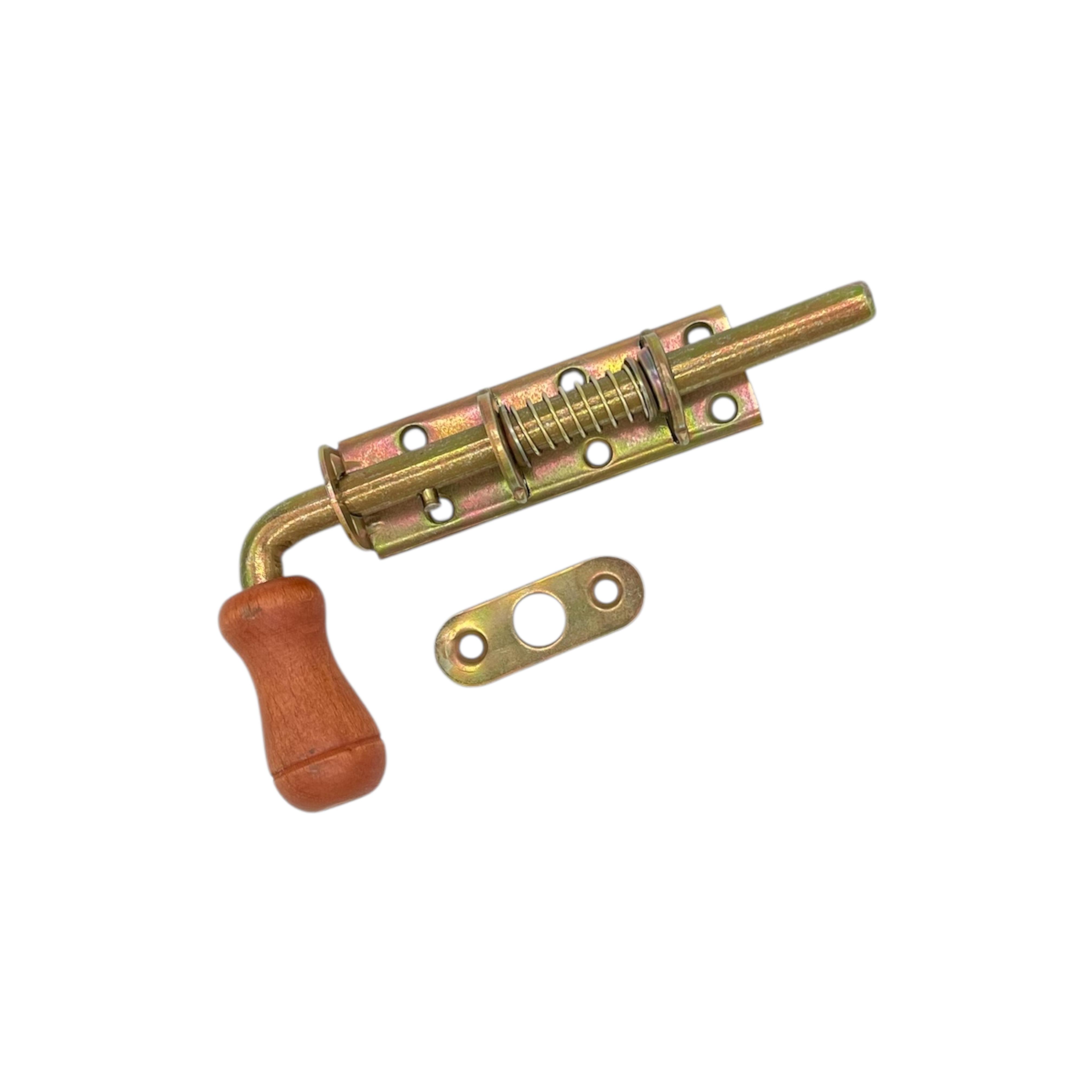 Засов на пружине 15 см на гараж/ ворота/ двери