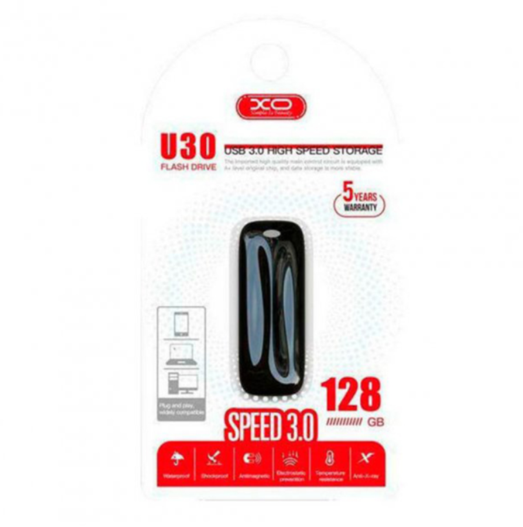 Флеш-память Xo U30 128GB USB 3.0 Черный (MAW-41590_830) - фото 3 Флеш-память Xo U30 128GB USB 3.0 Черный (MAW-41590_830) - фото 3