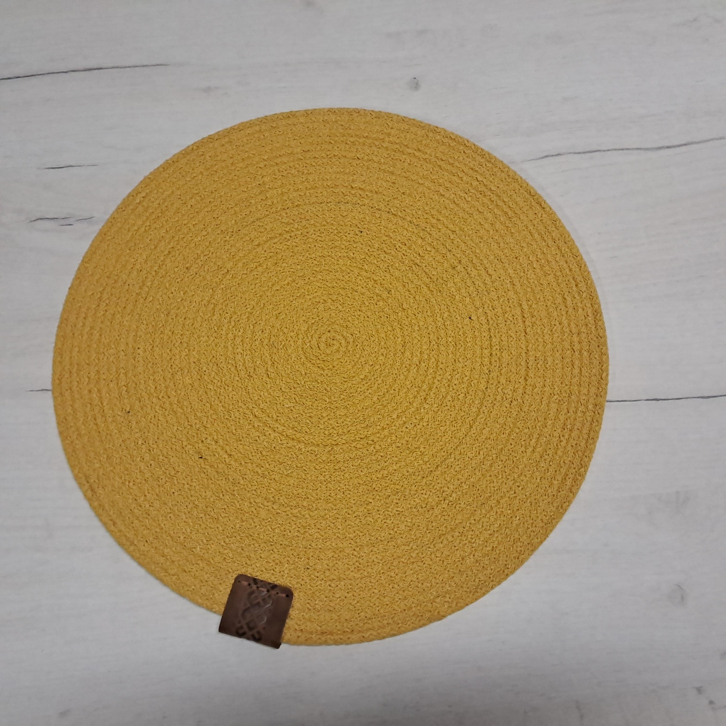 Плейсмат из джута и хлопкового шнура под горячее Желтый (22813759) - фото 2 Плейсмат из джута и хлопкового шнура под горячее Желтый (22813759) - фото 2