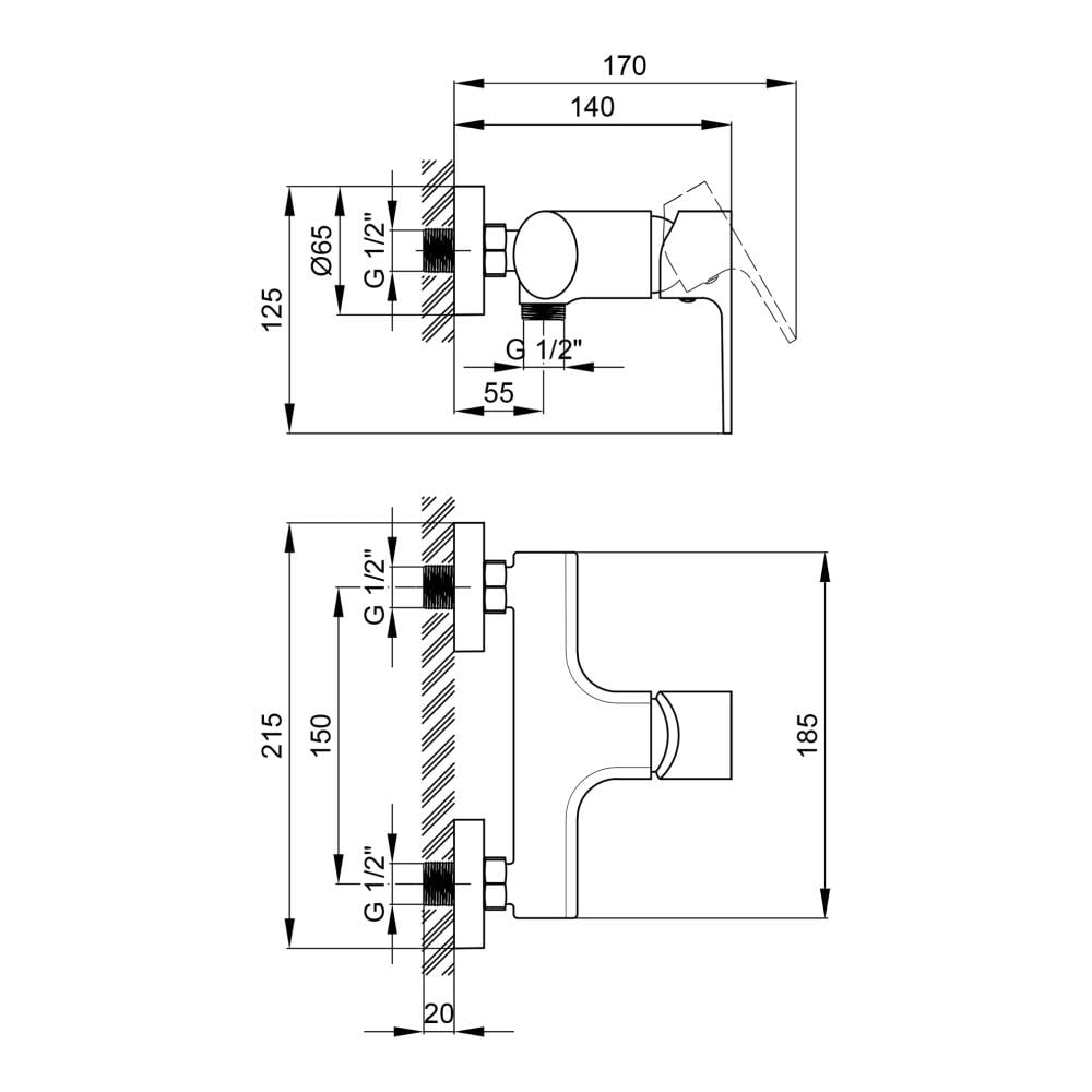 Смеситель для душа Qtap Labe 4020107C (QTLABE4020107C) - фото 2