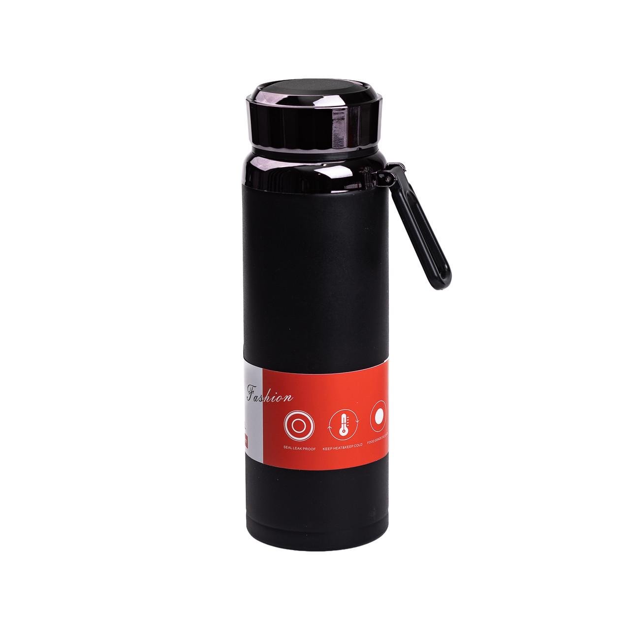 Термос з індикатором температури та широким горлом 1 л Чорний (2431236527) - фото 2 Термос з індикатором температури та широким горлом 1 л Чорний (2431236527) - фото 2