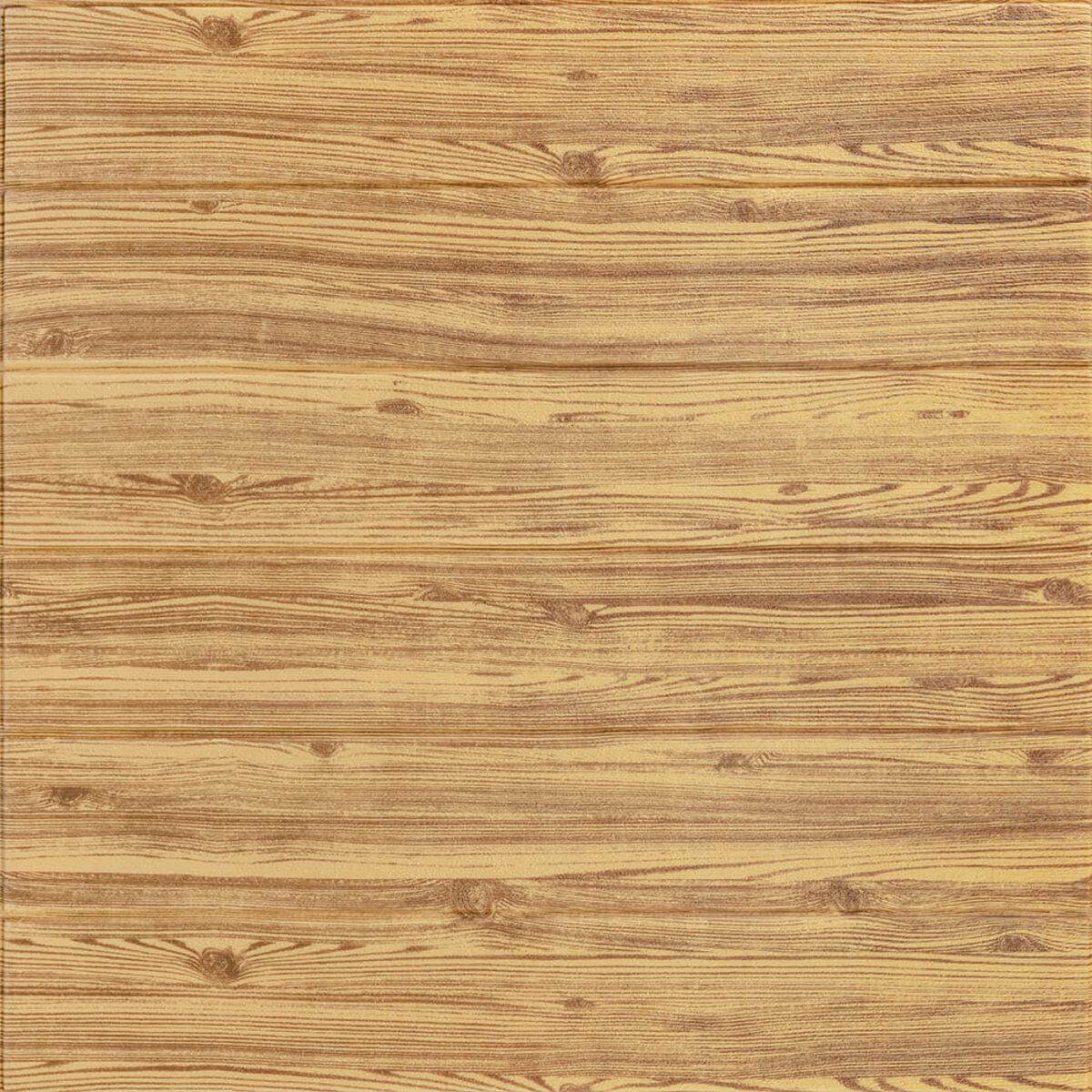 Панель самоклеящаяся декоративная 3D под дерево 082 700x700x6 мм Золотой (SW-00000020)