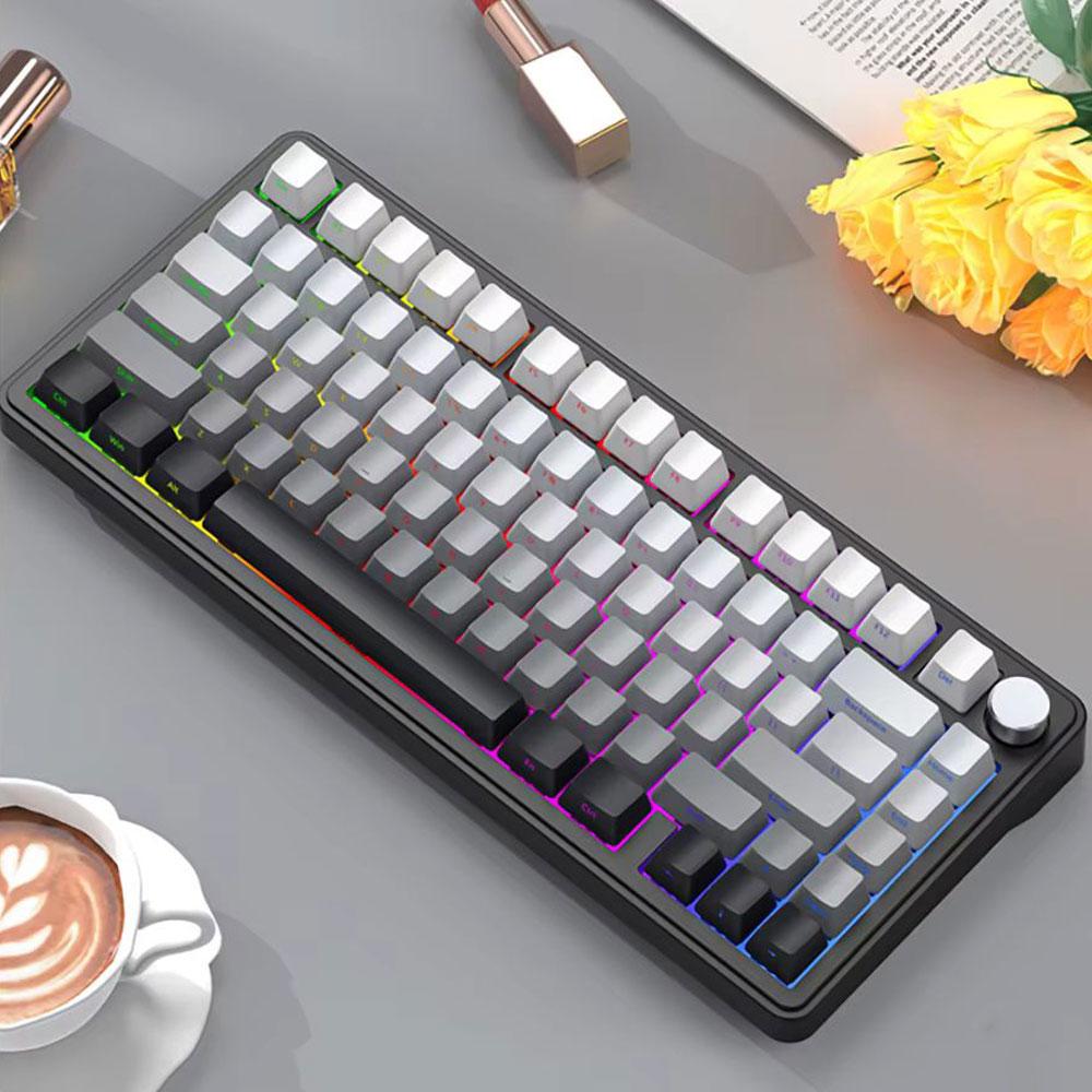 Клавиатура беспроводная attack shark X85 75% с боковой гравировкой и RGB подсветкой Grey (2519960053) - фото 2 Клавиатура беспроводная attack shark X85 75% с боковой гравировкой и RGB подсветкой Grey (2519960053) - фото 2