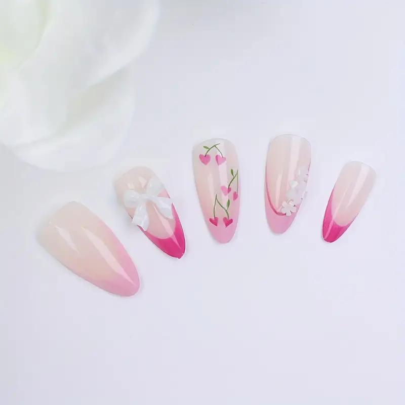 Накладные ногти с объемным дизайном Цветы сакуры с клеевыми пластинами 24 шт. Розовый (2743174714) - фото 6 Накладные ногти с объемным дизайном Цветы сакуры с клеевыми пластинами 24 шт. Розовый (2743174714) - фото 6