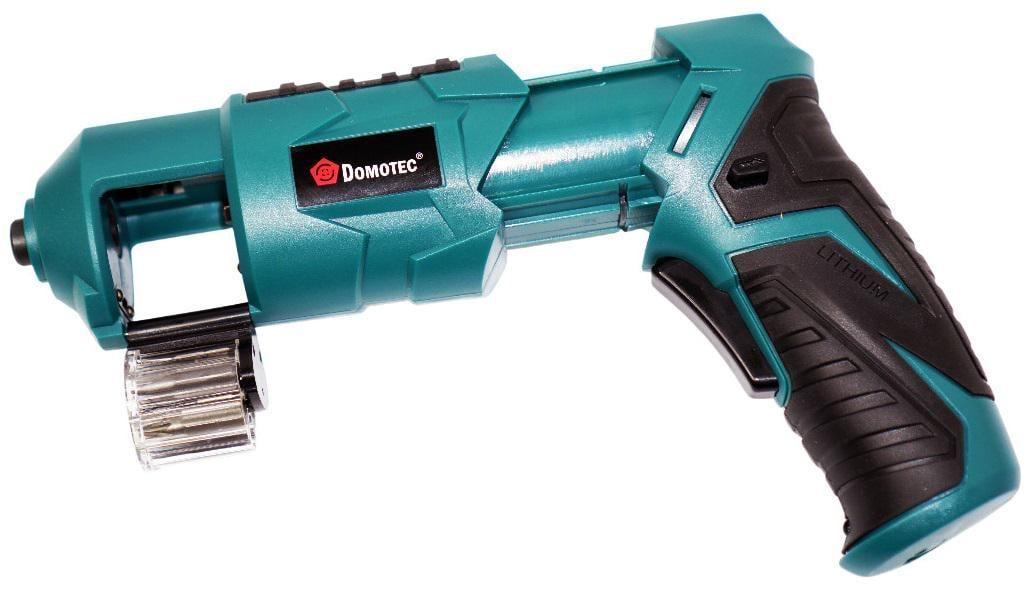 Отвертка аккумуляторная Domotec 3,6V с набором бит 6 шт. 1500 мАч HEX 1/4" 4 Нм