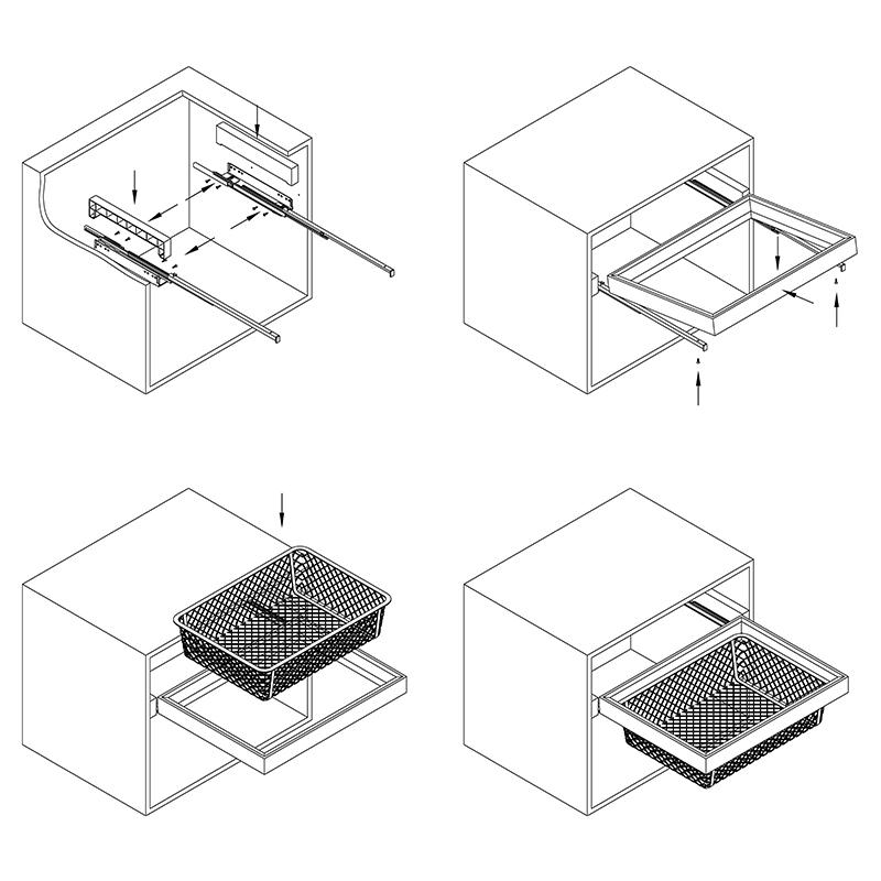 Кошик для одягу Muller металева сітка 800/761/795 мм Онікс (4412) - фото 11 Кошик для одягу Muller металева сітка 800/761/795 мм Онікс (4412) - фото 11
