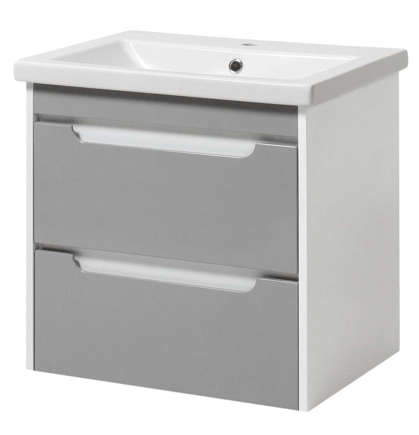 Тумба с умывальником подвесная Юввис Valencia Комо 60 см Grey (13946029)