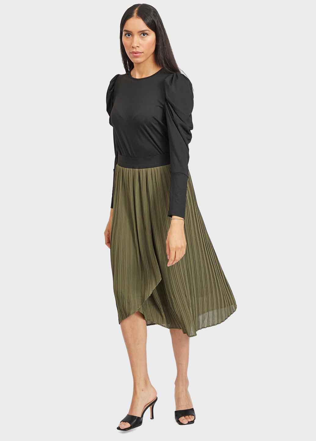 Юбка Vila р. 40 Хаки (14061672b51)