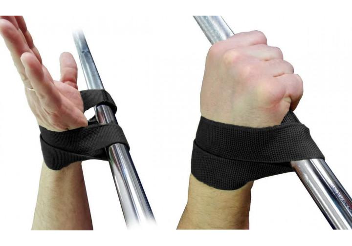 Лямки атлетические EasyFit для турника и перекладины Черный (EF-0036) - фото 5