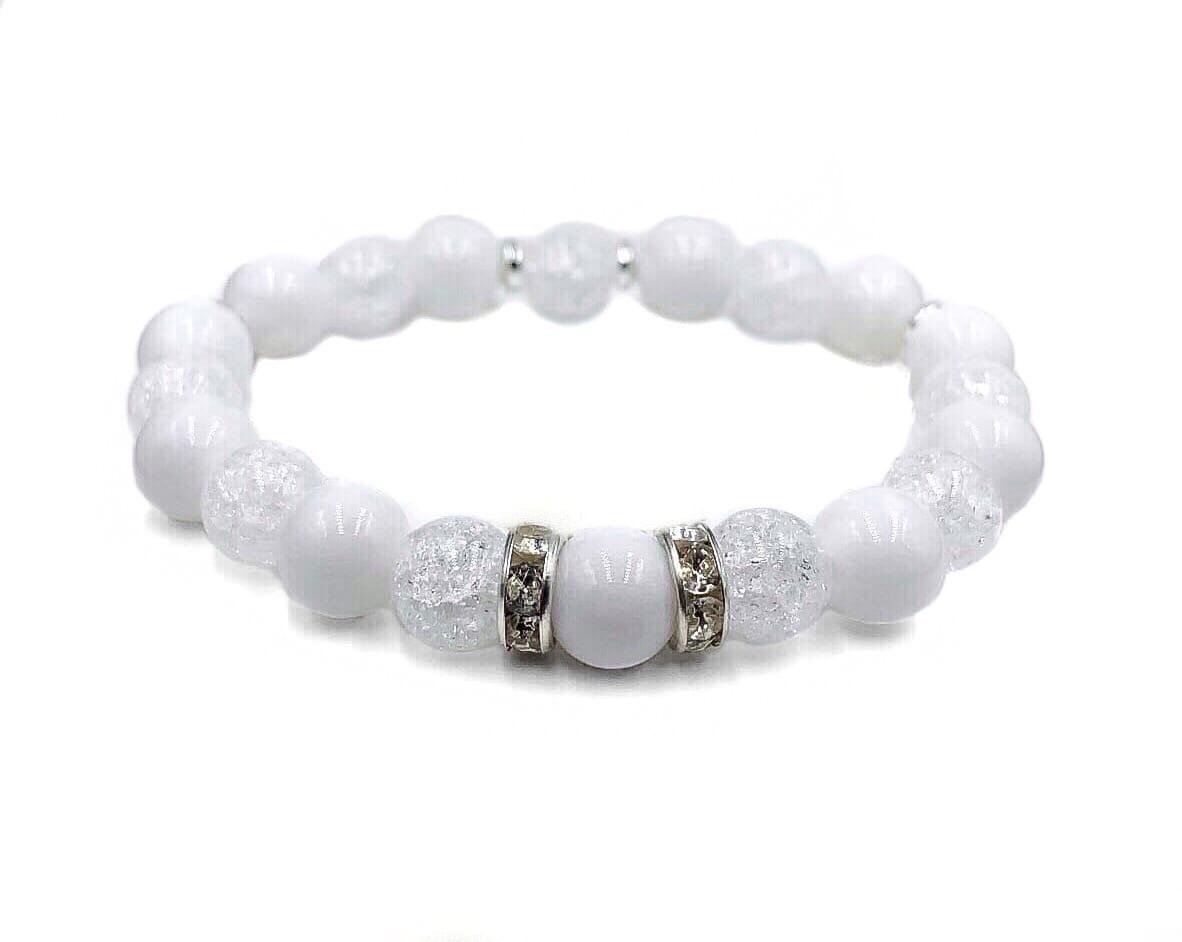 Браслет жіночий із агату та кришталю р. 15 (17896825)