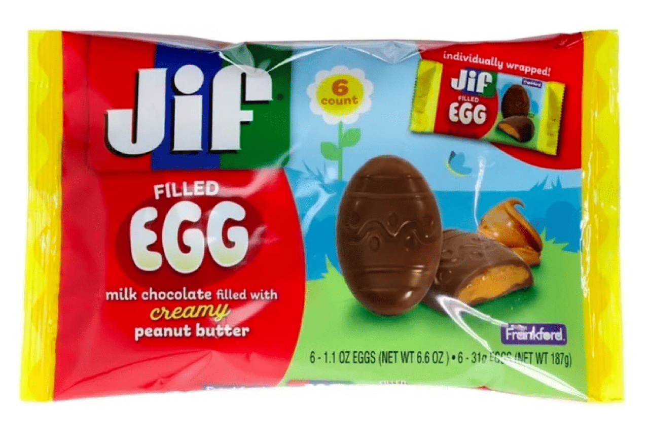 Шоколадні яйця Frankford Jif Peanut Butter Filled Easter Egg Candy 187 г (3012837375)