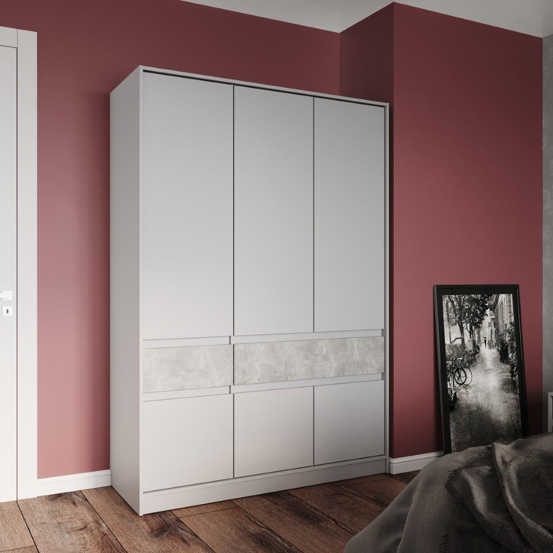 Шкаф Everest Style 1400х530х2030 мм Кашемир/Бетон (11476) - фото 5 Шкаф Everest Style 1400х530х2030 мм Кашемир/Бетон (11476) - фото 5