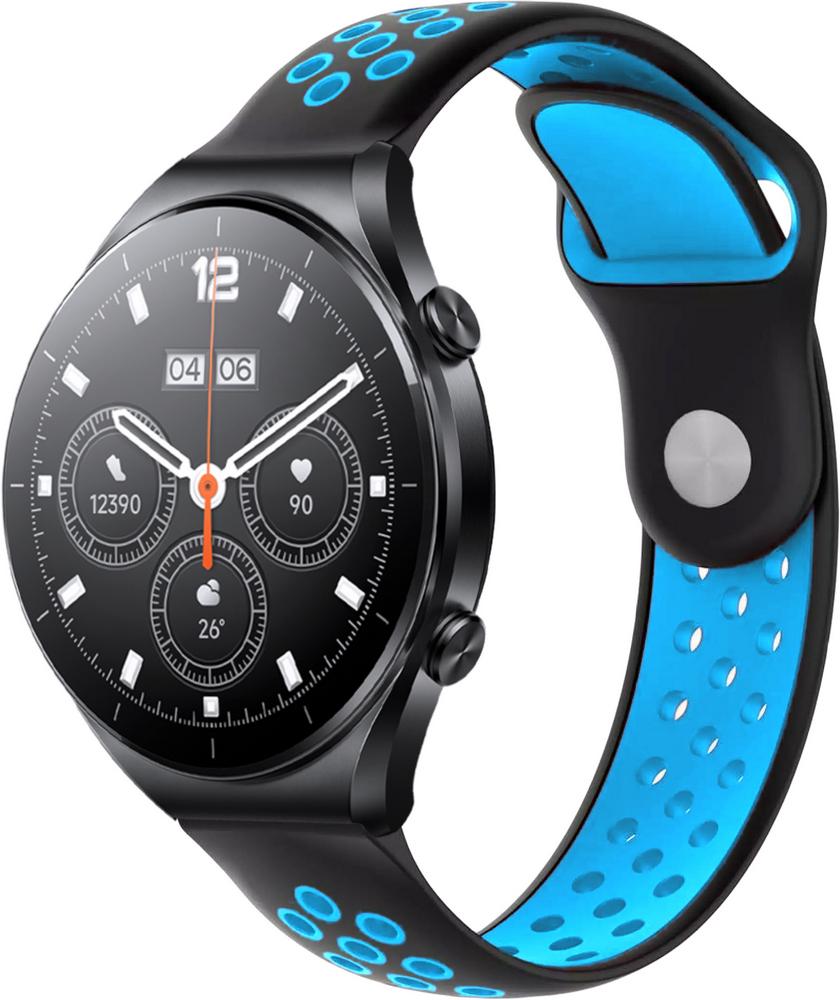 Ремінець Sport для Xiaomi Watch S1 Acttive Black/Sky Blue (29006-6A)