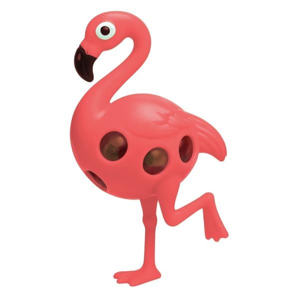 Іграшка-антистрес Фламінго з орбізами сквіш 13 см Кораловий (26769374)