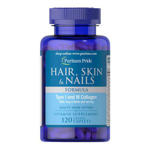 Комплекс для кожи/волос и ногтей PP Hair Skin and Nails Type I and III collagen 120 caplets (07582)