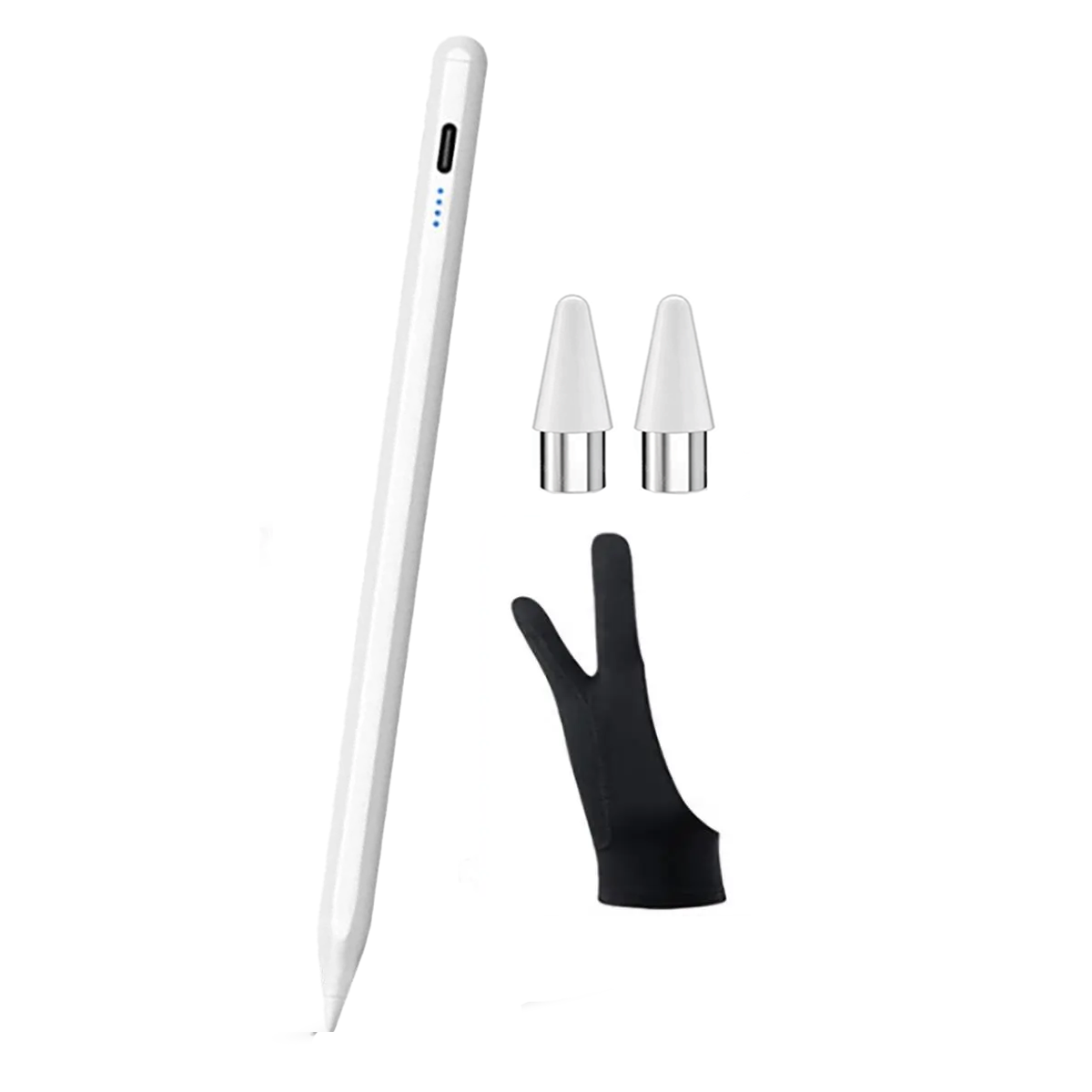 Стилус для планшета/мобильного телефона iOS/Android/Windows 2 наконечника/перчатка Белый (180948) Стилус для планшета/мобильного телефона iOS/Android/Windows 2 наконечника/перчатка Белый (180948)