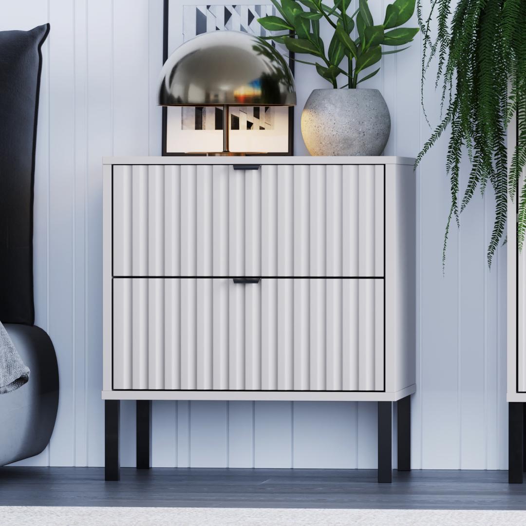 Тумба приліжкова DiPortes Флорида 2я W-18 / П-18 МДФ 54/60/40 см Кашемір (01603)