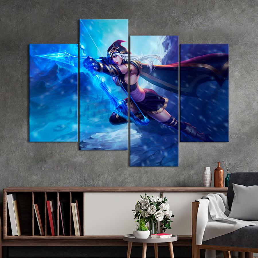 Настенний декор Лучница Эш с ледяным луком League of Legends 149x106 см (A135-4)